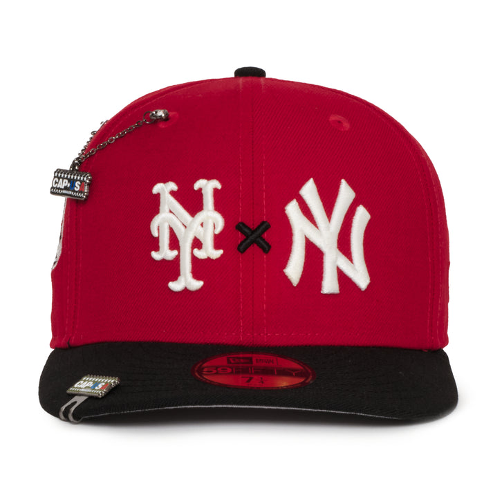 New York Yankees X Mets Red and Black 2000 World Series