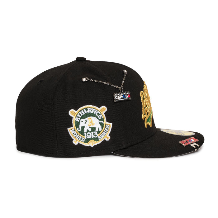 Oakland Athletics Black Script 1913 World Series Grey uv