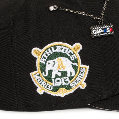 Oakland Athletics Black Script 1913 World Series Grey uv