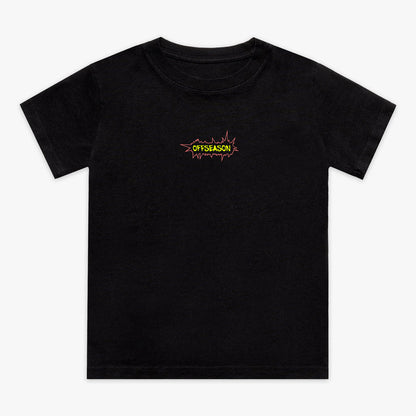 Black Offseason Warped youth graphic tee — front view