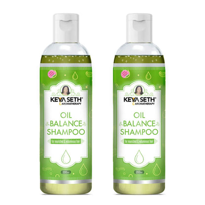 Oil Balance Shampoo for Oily Scalp,Anti-Dandruff,Makes Hair Bouncy & Volume Boost for Thin Hair with Pro -Vitamin B5 & Essential of Lemon & Lavender - Keya Seth Aromatherapy