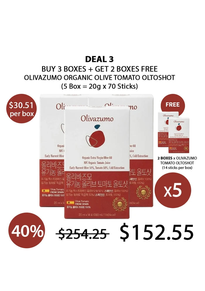 (BUY 3+2 FREE RED) OLIVAZUMO ORGANIC TOMATO OLTOSHOT