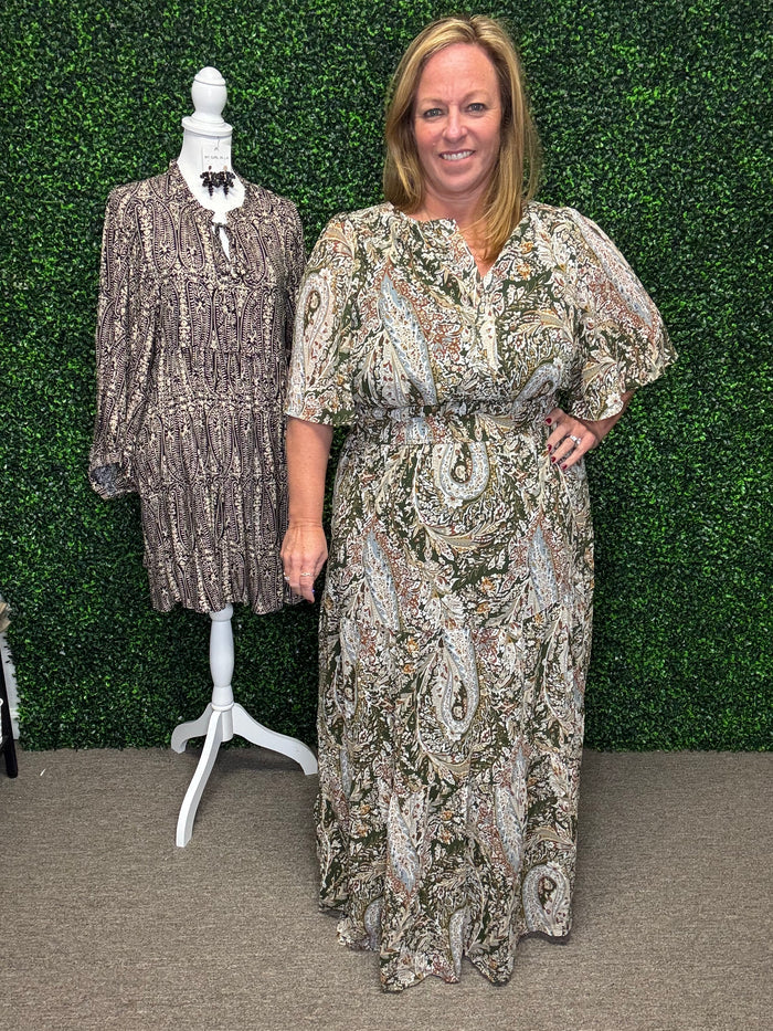 Olive Meadow Maxi Dress by She + Sky FINAL SALE