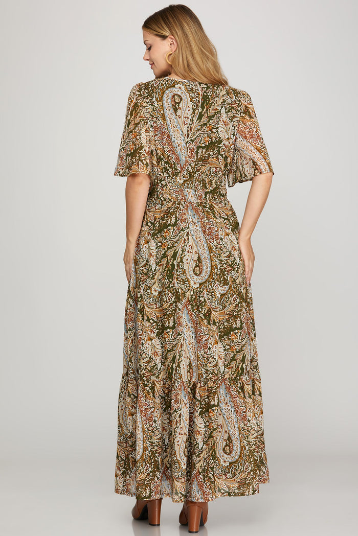 Olive Meadow Maxi Dress by She + Sky FINAL SALE