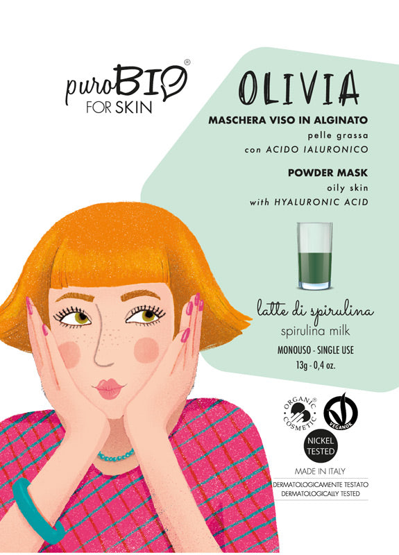 OLIVIA FACE MASK in ALGINATE - for OILY SKIN