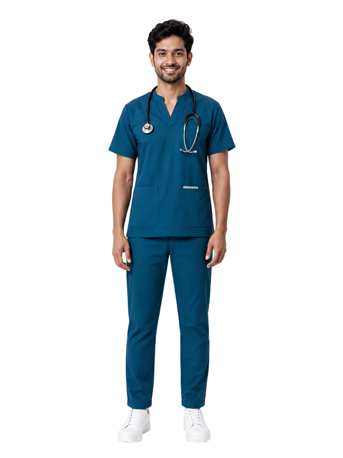ONYX 4 POCKET MANDARIN MEN (TEAL) SCRUB