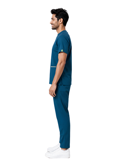ONYX 4 POCKET MANDARIN MEN (TEAL) SCRUB