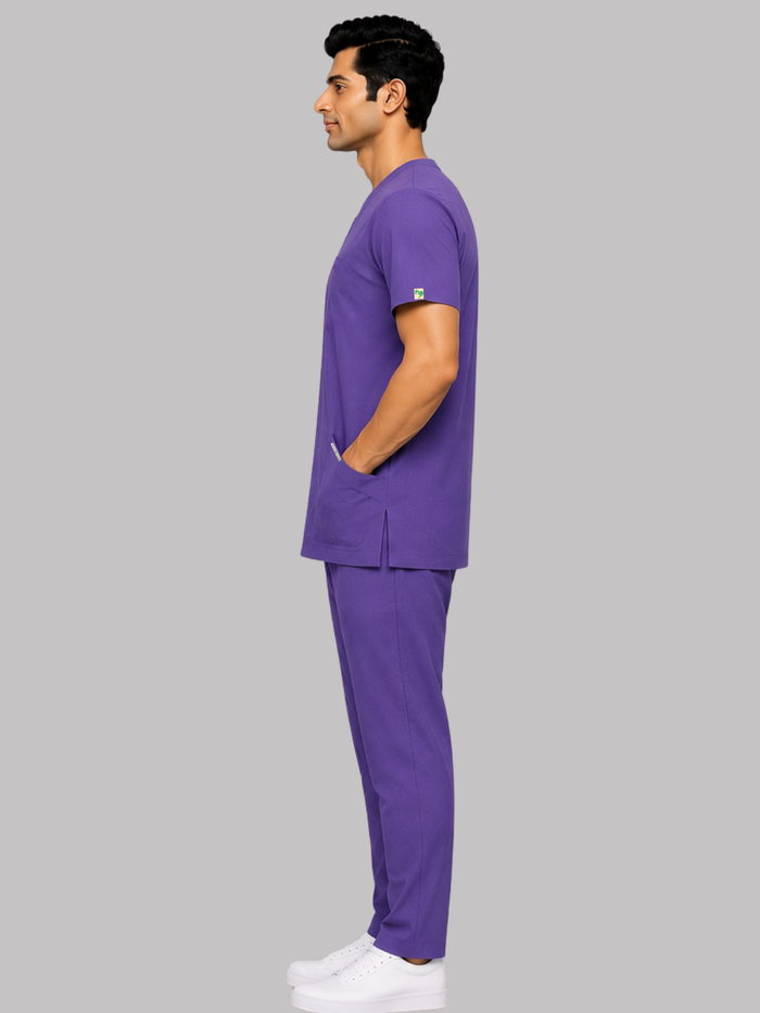 ONYX 4 POCKET V NECK MEN (PURPLE) SCRUB