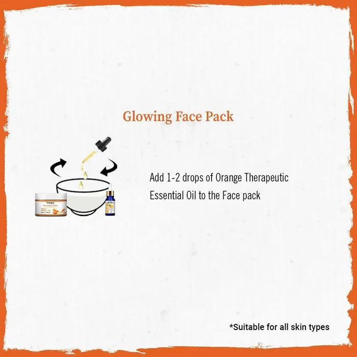 Orange Peel Powder Vitamin C Face Pack for Women & Men, Glowing Skin Exfoliation - Keya Seth Aromatherapy