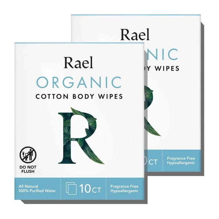 Organic Cotton Body Wipes - 2 Pack