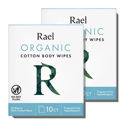 Organic Cotton Body Wipes - 2 Pack