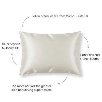moonchild silk pillowcase ivory white italian silk