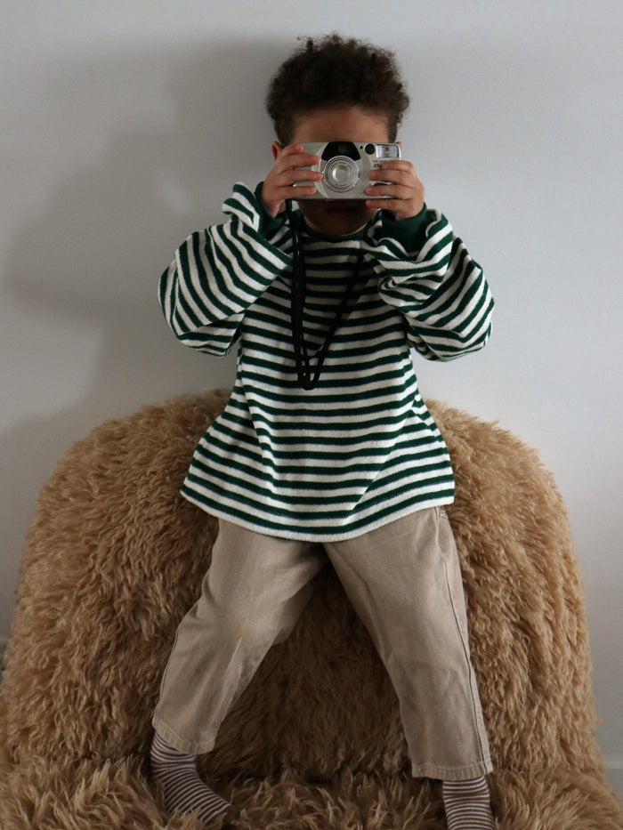 Oversize Sweater | Jungle Green Stripes Kid's Stuff [Trucs d'enfants]