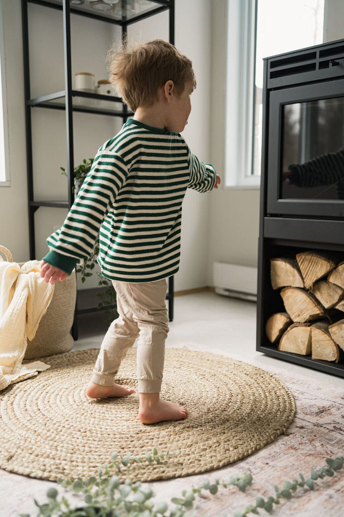 Oversize Sweater | Jungle Green Stripes Kid's Stuff [Trucs d'enfants]