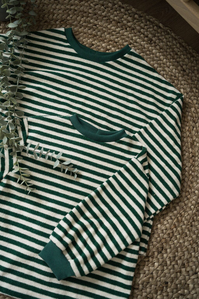 Oversize Sweater | Jungle Green Stripes Kid's Stuff [Trucs d'enfants]