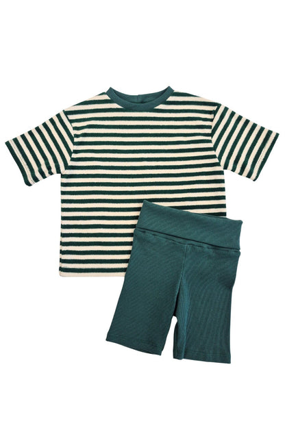 Oversize T-Shirt | Jungle Green Stripes Kid's Stuff [Trucs d'enfants]