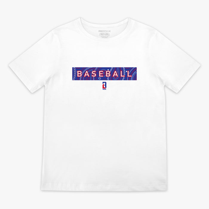 Red Paisley Freedom youth graphic tee — front view