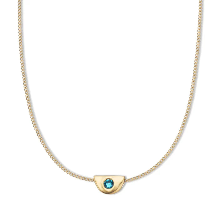 Palas December Blue Topaz Birthstone Necklace