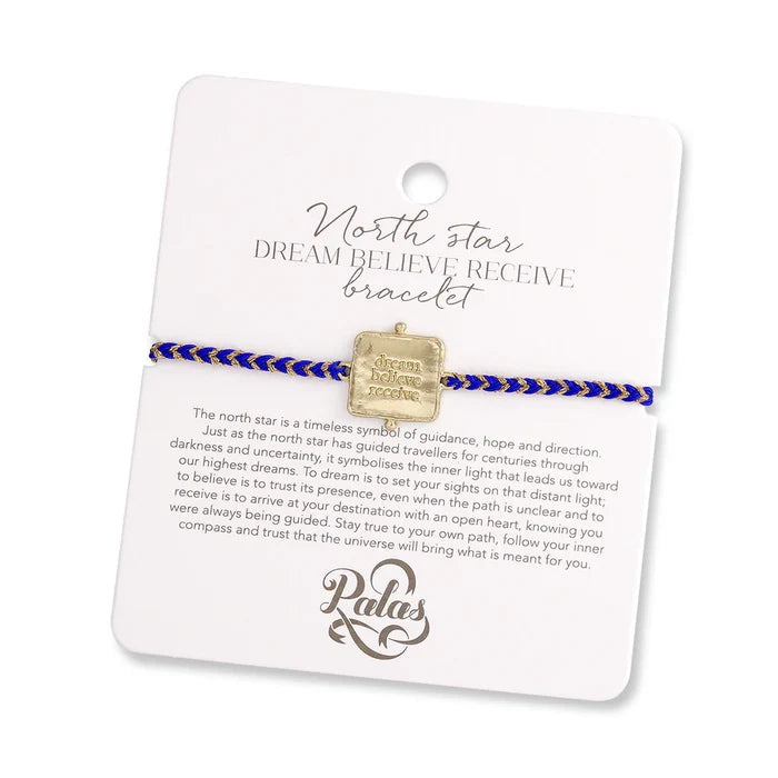 Palas North star 'dream believe receive' bracelet