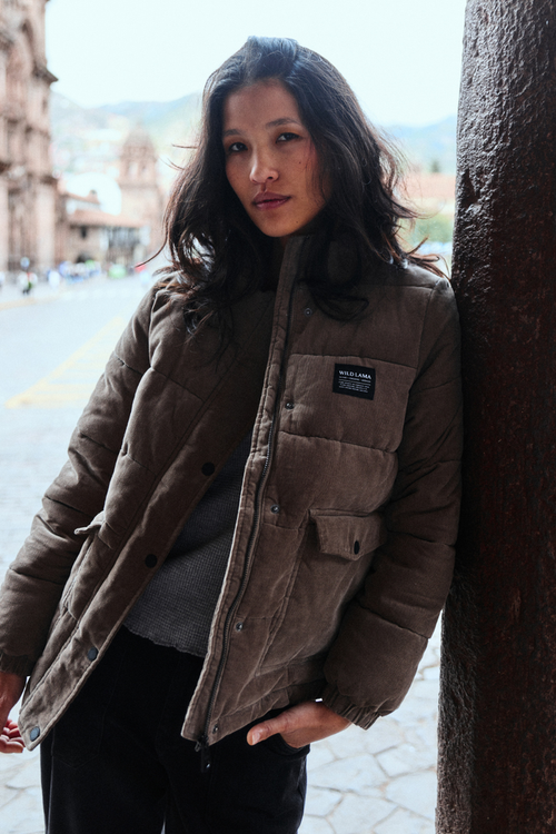 Parka Chic Puffa Orgánica Beige Mujer