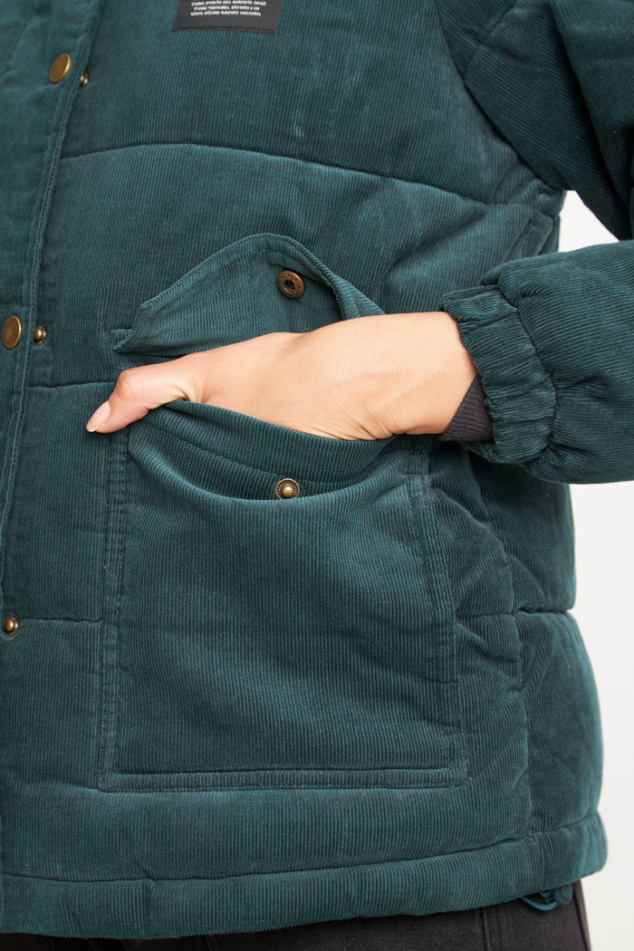 Parka Chic Puffa Orgánica Petróleo Mujer