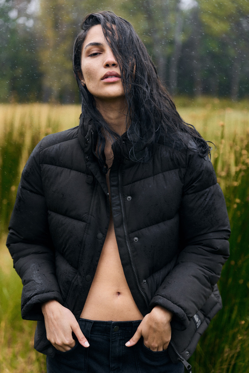 Parka Essential Puffa Reciclada Negro Mujer