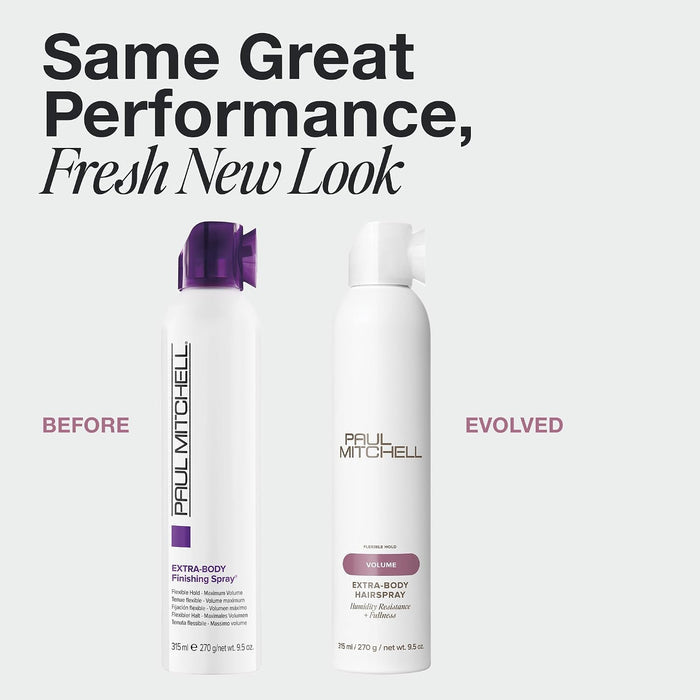 Paul Mitchell Extra-Body Hairspray, Flexible Hold, Maximum Volume + Humidity Resistance, For Fine Hair