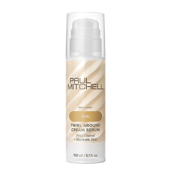 Paul Mitchell Twirl Around Cream Serum, Frizz Control, Touchable Hold, For Curly + Wavy Hair, 5.1 fl. oz
