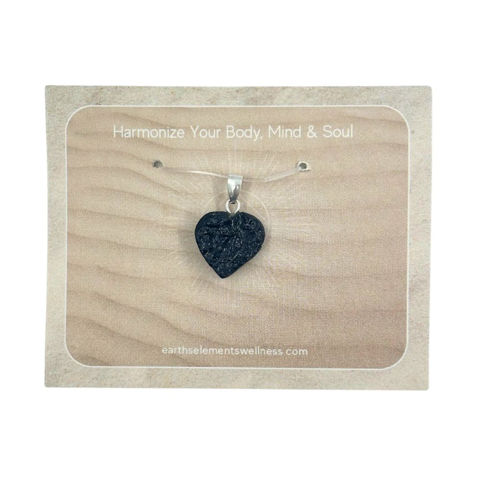 Black Tourmaline Heart Pendant - 925