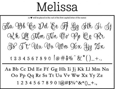Personalized Rectangle Stamper- Melissa Design