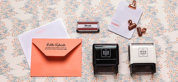 Personalized Rectangle Stamper- Melissa Design