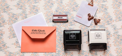 Personalized Rectangle Stamper- Melissa Design