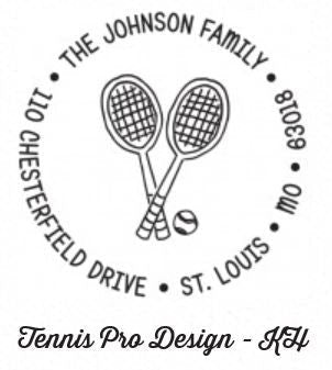Personalized Stamper- Tennis