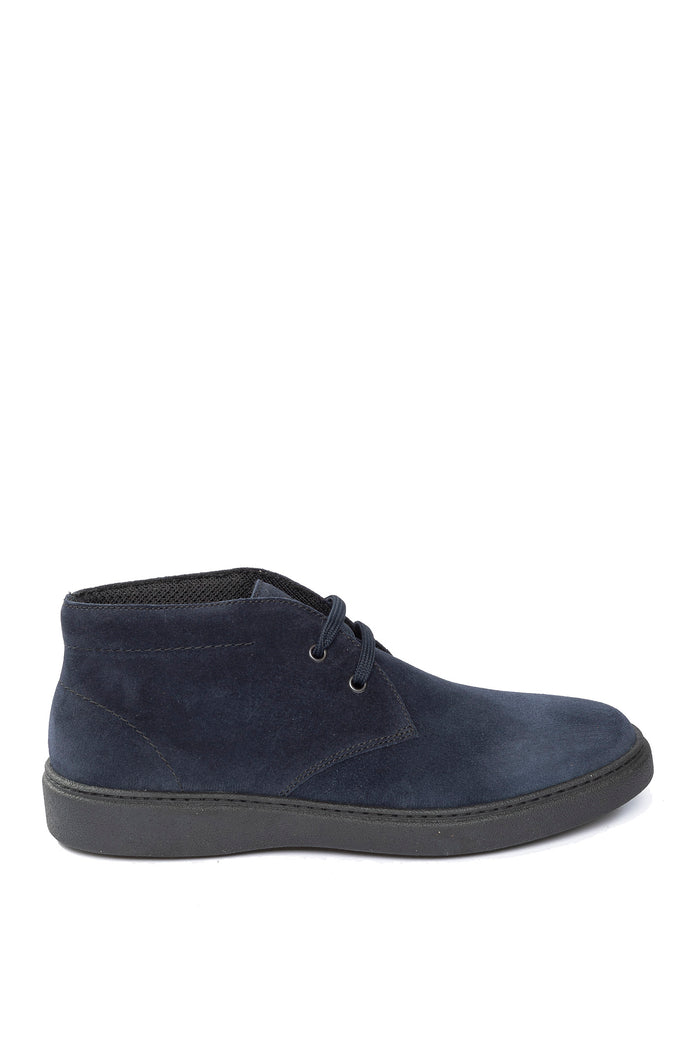 FRAU polacchino in pelle scamsociata blu<BR/> 19C5 BRISTOL-BLU