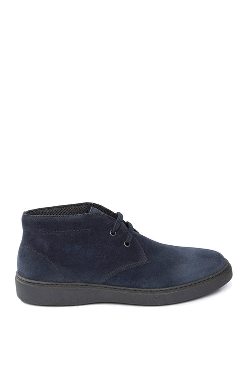 FRAU polacchino in pelle scamsociata blu<BR/> 19C5 BRISTOL-BLU