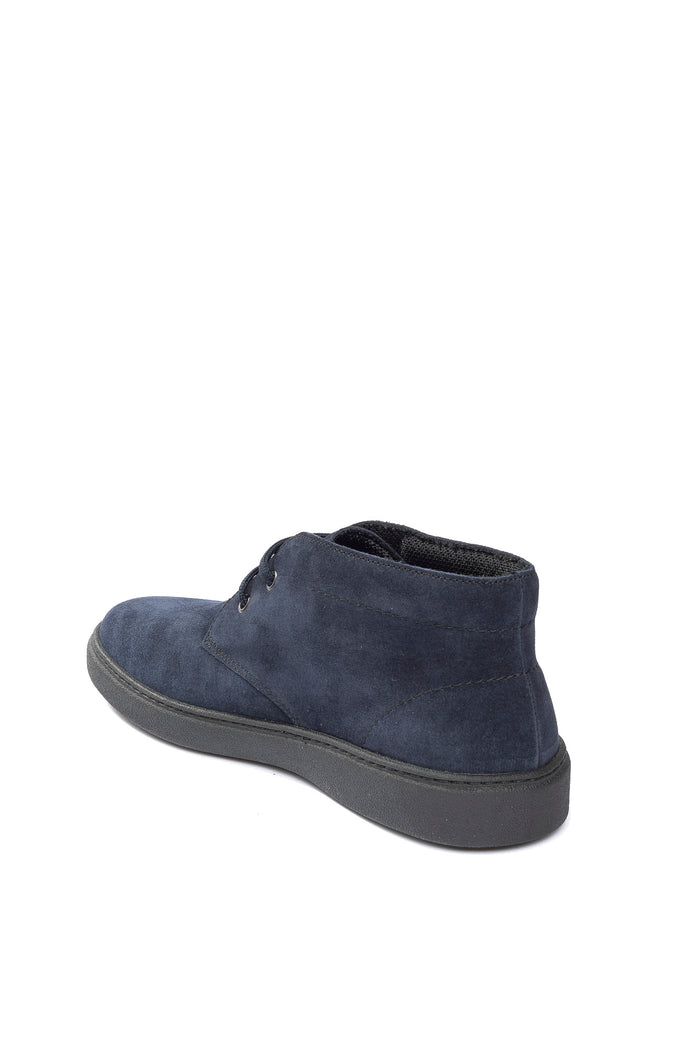 FRAU polacchino in pelle scamsociata blu<BR/> 19C5 BRISTOL-BLU