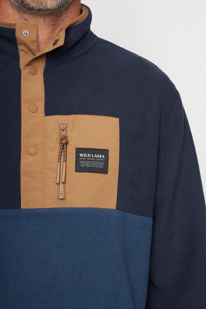 Polar Lava Reciclado Color Block Azul Hombre