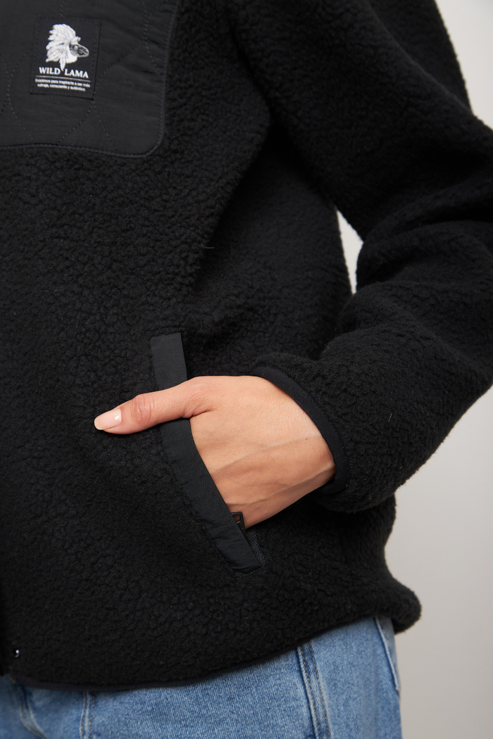 Polar Tambo Reciclado Negro Mujer
