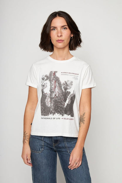 Polera Alerce Milenario Orgánica Beige Mujer