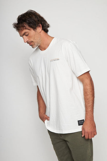 Polera Alerce Milenario Orgánica Blanca Hombre