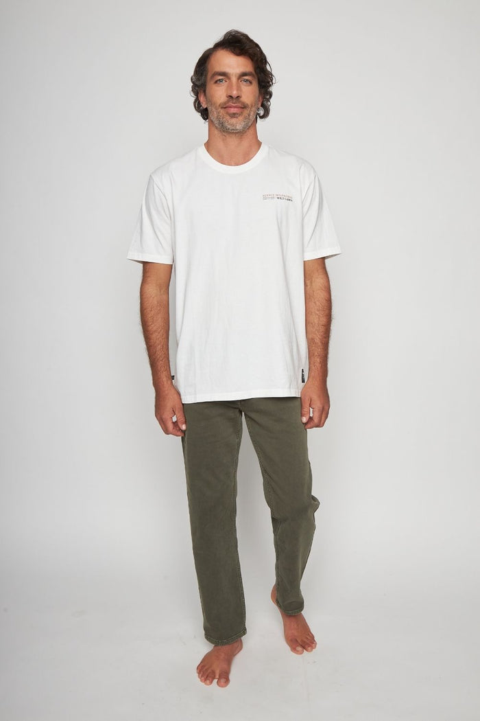 Polera Alerce Milenario Orgánica Blanca Hombre