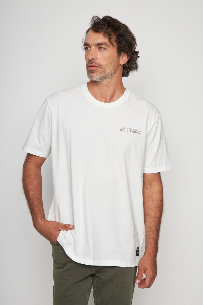 Polera Alerce Milenario Orgánica Blanca Hombre
