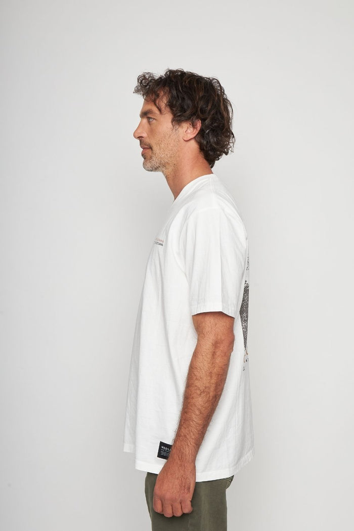 Polera Alerce Milenario Orgánica Blanca Hombre