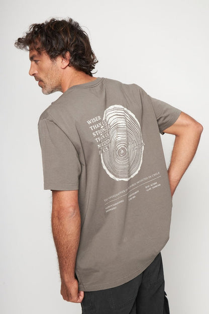 Polera Alerce Milenario Orgánica Café Hombre