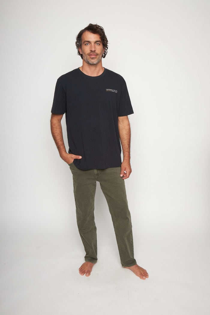 Polera Alerce Milenario Orgánica Negra Hombre