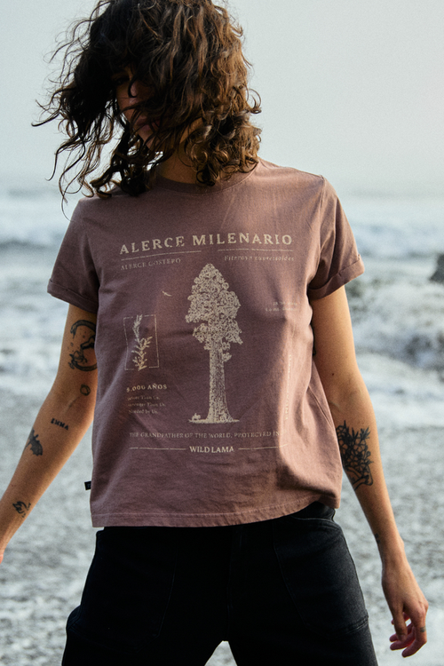 Polera Alerce Milenario Orgánica Rosada Mujer