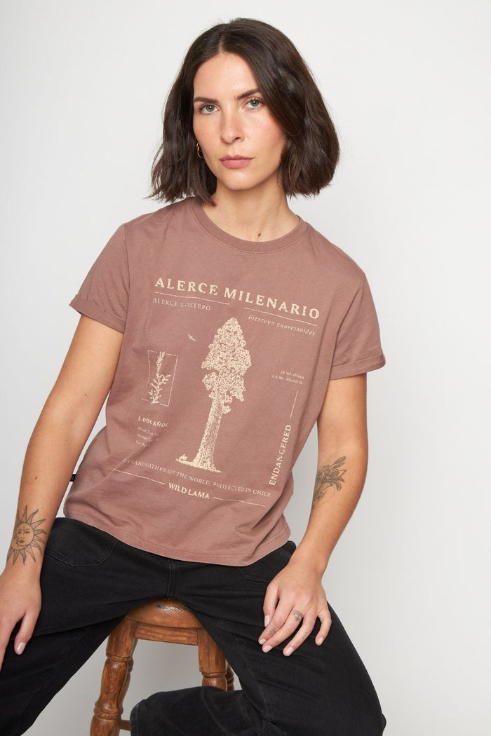Polera Alerce Milenario Orgánica Rosada Mujer