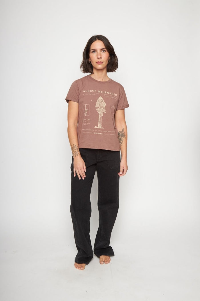 Polera Alerce Milenario Orgánica Rosada Mujer