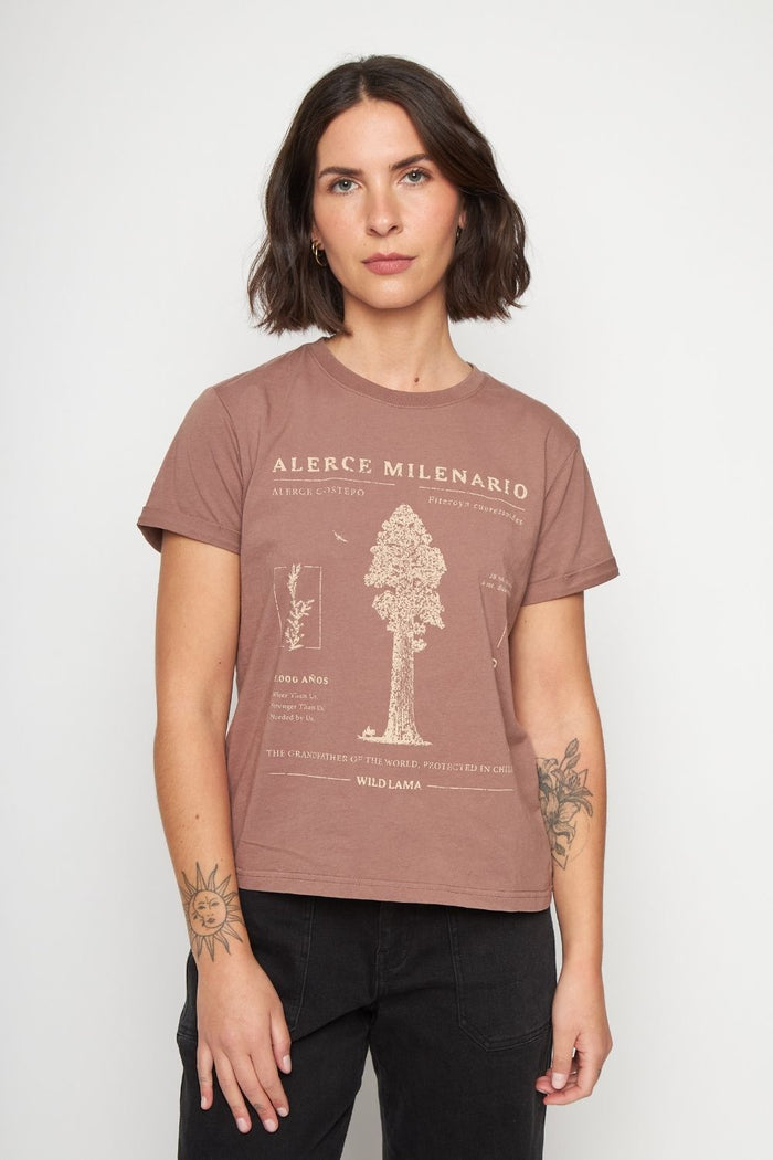 Polera Alerce Milenario Orgánica Rosada Mujer