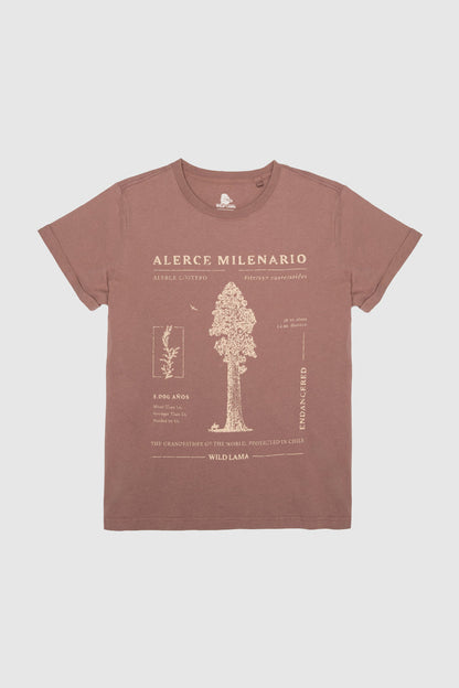 Polera Alerce Milenario Orgánica Rosada Mujer